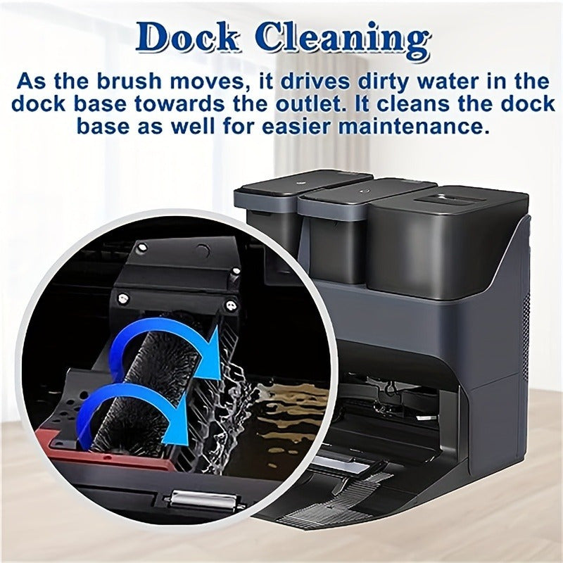 Set of 3 High-Speed Cleaning Brushes for Robotic Vacuum, Detachable and Washable Maintenance Accessories