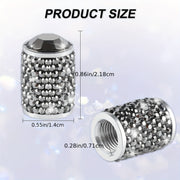4-Pack Crystal Car Valve Stems Stylish Metal Tire Valve Covers for SUV Motorcycle Bicycle