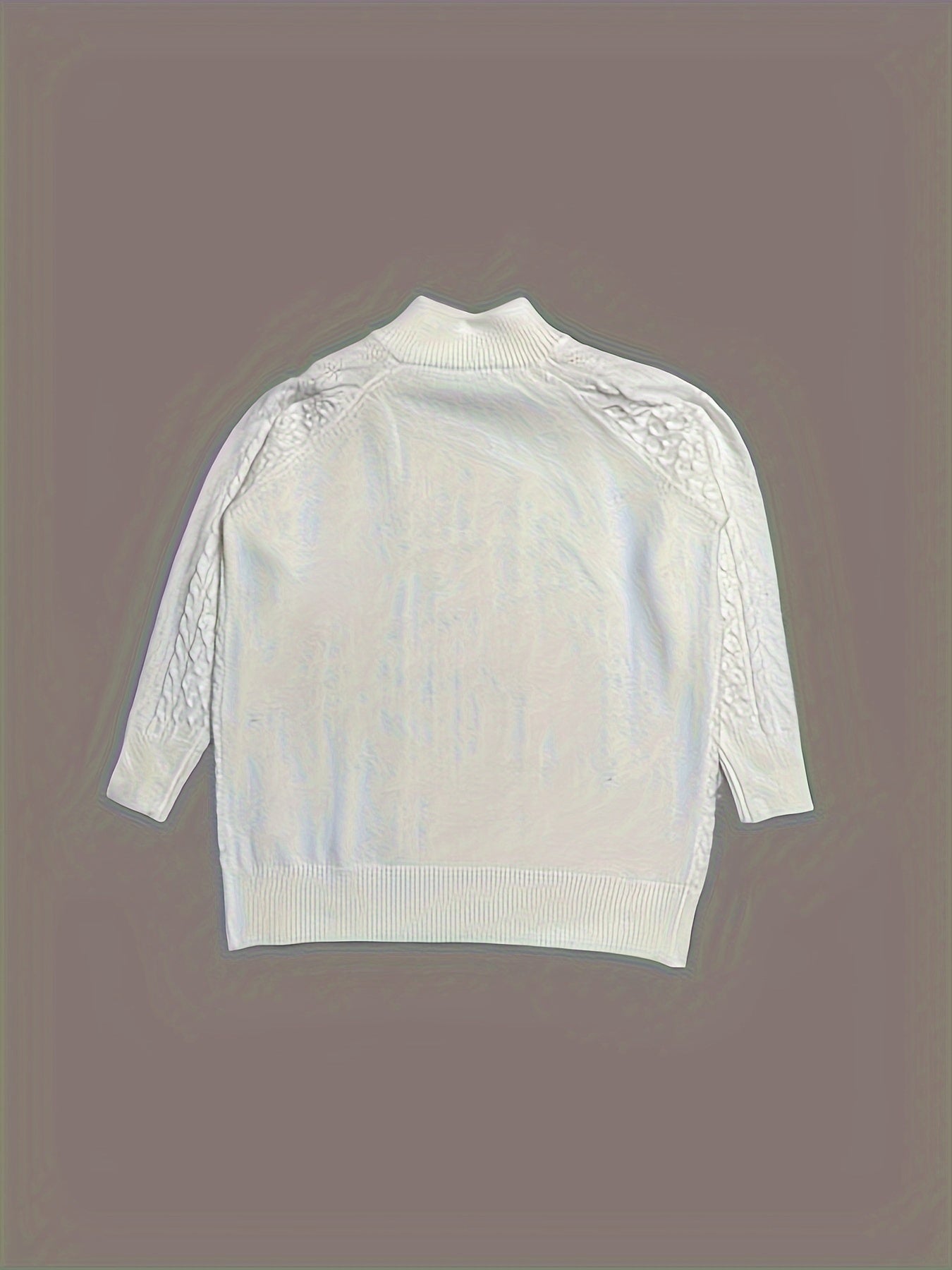 Плюс сайз мужской полиэстеровый пуловер с воротником-стойкой и молнией для осени и зимы