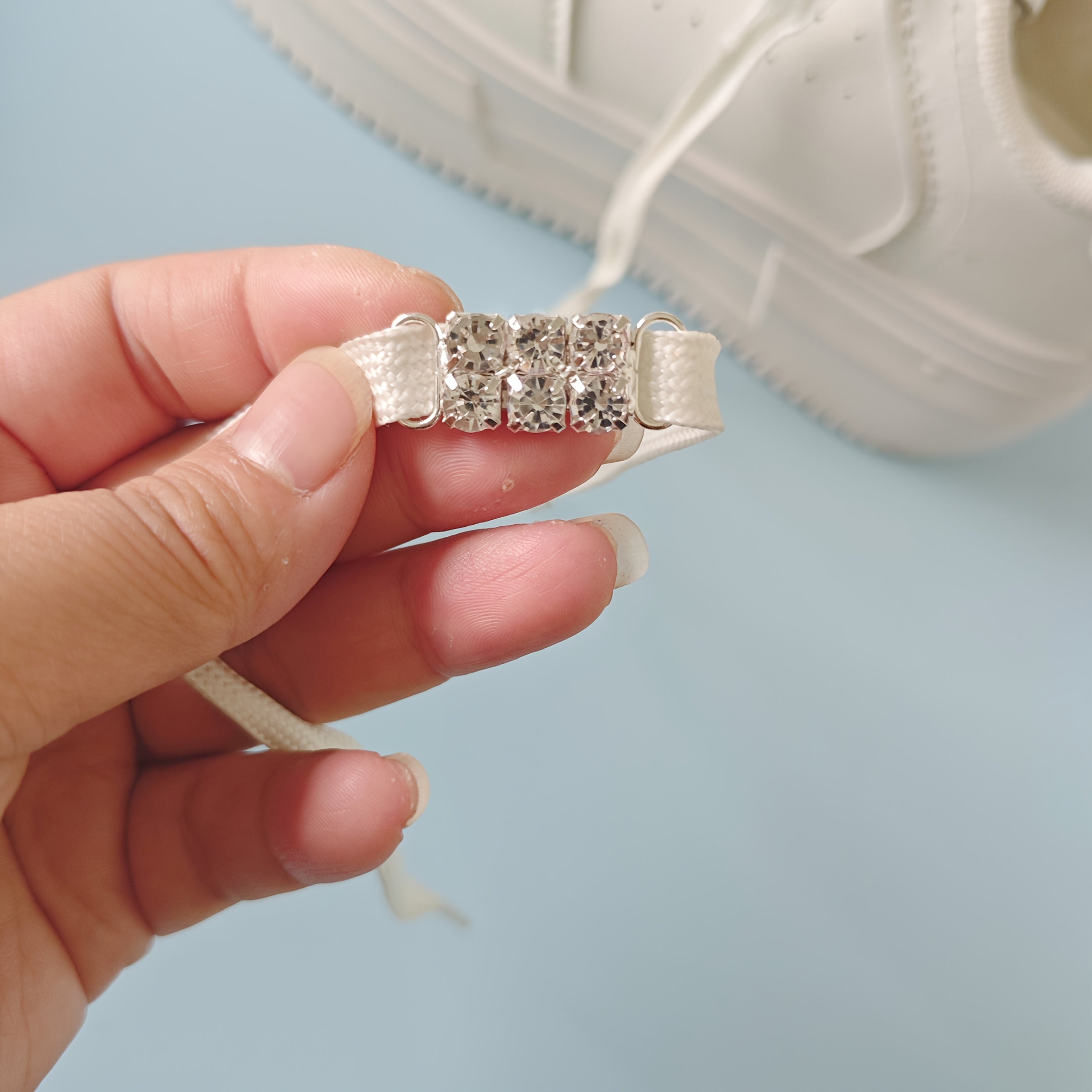 Women's Rhinestone Shoe Laces, Glamorous Decoration for Casual and Sports Shoes