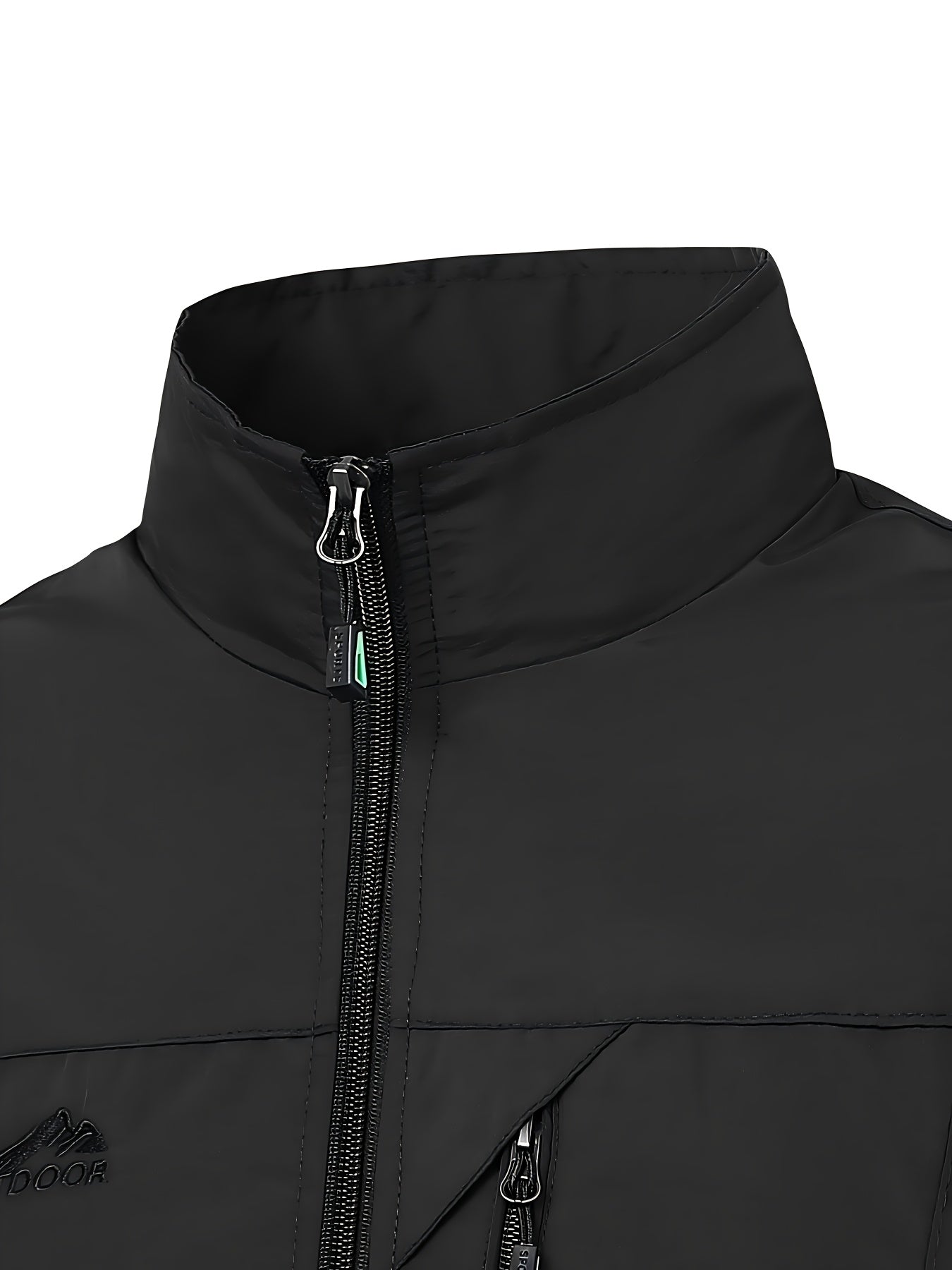 Men's Lightweight Sleeveless Nylon Vest with Stand Collar for Spring Fall Outdoor Casual