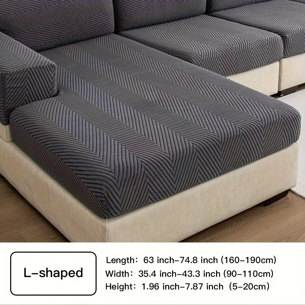 Waterproof Sofa Cover Elastic Stretch Jacquard Argyle Pattern for Home or Office
