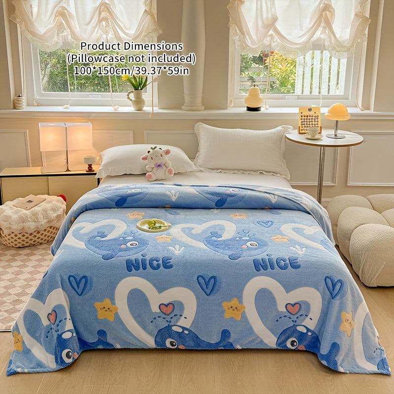 Soft Coral Fleece Throw Blanket Geometric Rainbow Design for Bed Sofa Travel