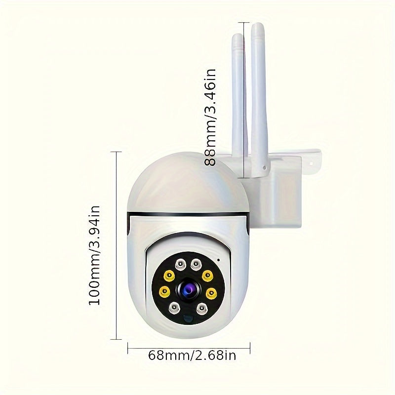 HD WiFi Security Camera with Full-Color Night Vision and Two-Way Audio