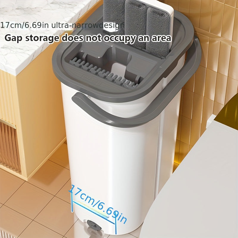 O'z qo'llaringizni po'latdan yasalgan mikroto'qima padiga ega bo'lgan o'z-o'zini yuvuvchi va qurituvchi tekis mopa tizimiga olib qo'ying, bu uy va ofis sharoitlarida foydalanish uchun ideal. Ushbu ko'p funksiyali mop yashash xonasi, yotoqxona, hammom va