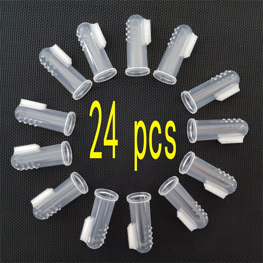 Pet Dental Care Set Soft Silicone Biodegradable Dog and Cat Toothbrushes