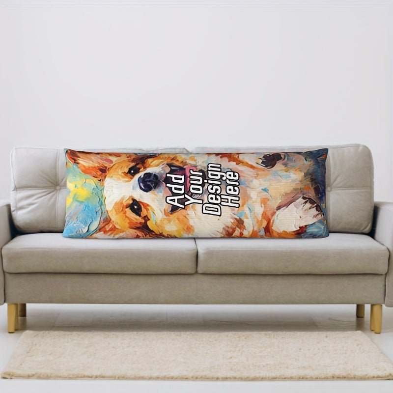Personalized Photo Body Pillowcase Long Plush Fabric Double-Sided Printed Gift for Adults