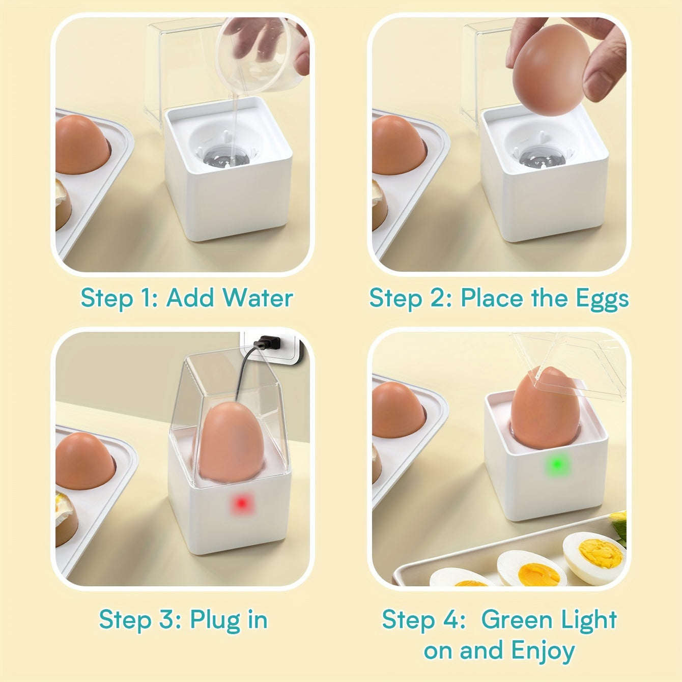 PANCERKA Avtomatik o'chirish bilan Rapid Electric Egg Cooker