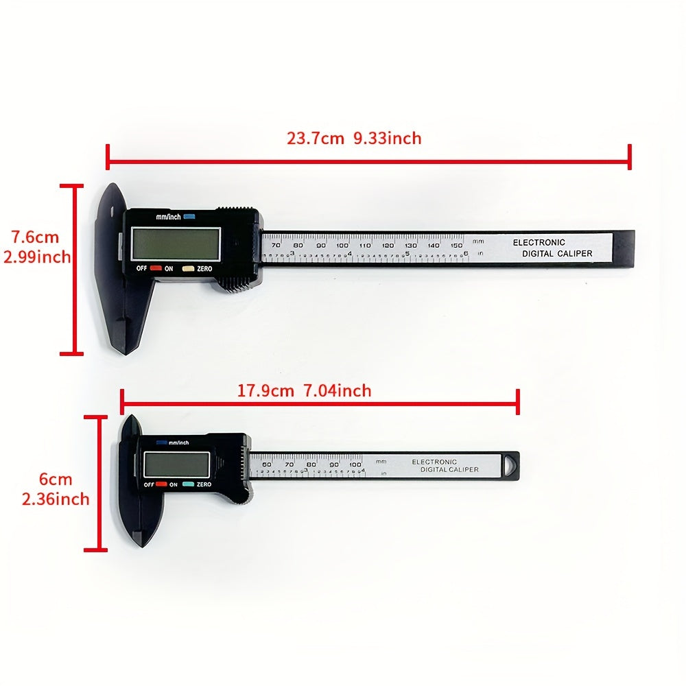 6-Inch Digital Vernier Caliper with Large LCD Display Locking Thumb Screw and Zero Setting