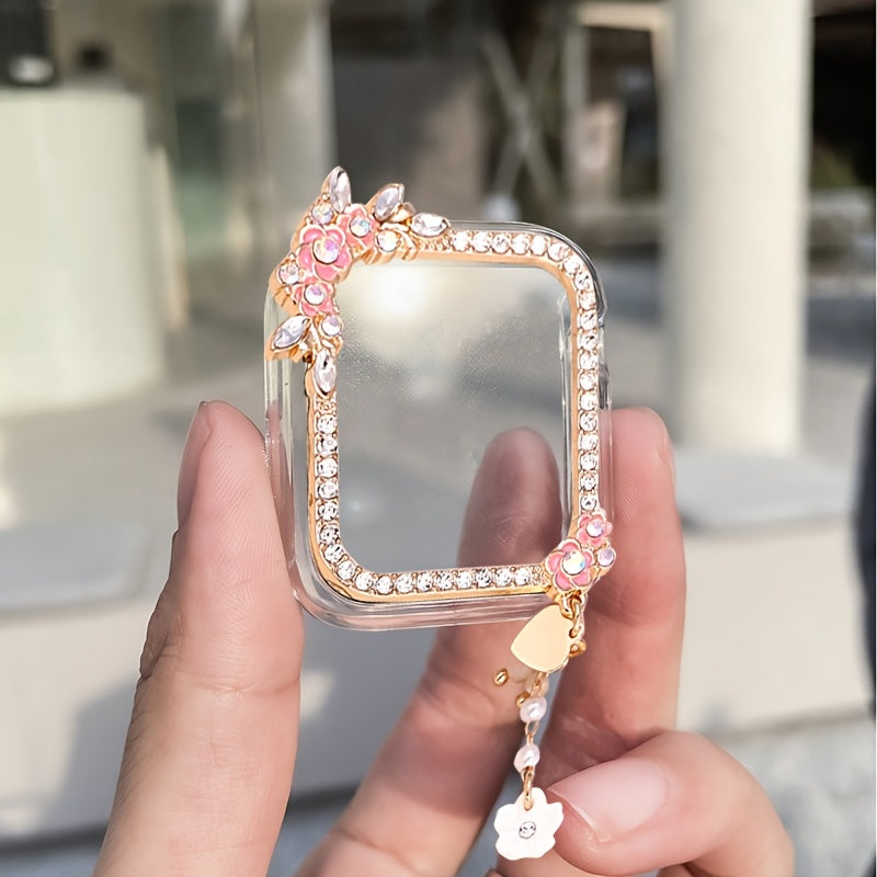 Protective Watch Case for Apple Watch SE/9/8/7/6/5/4/3/2/1 with Tempered Screen Protector and Hard Case in Gold Silver Rose Gold