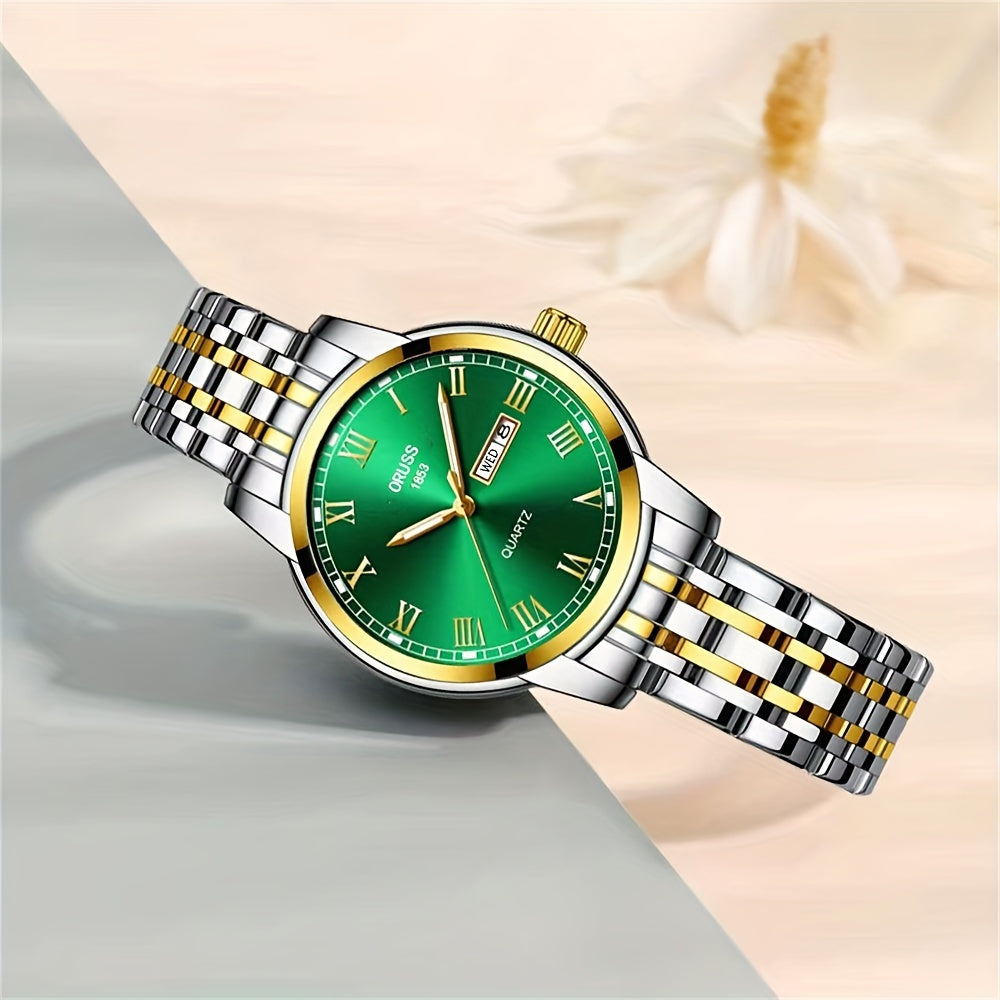Ladies Quartz Watch with Calendar and Luminous Features for Daily Life and Travel