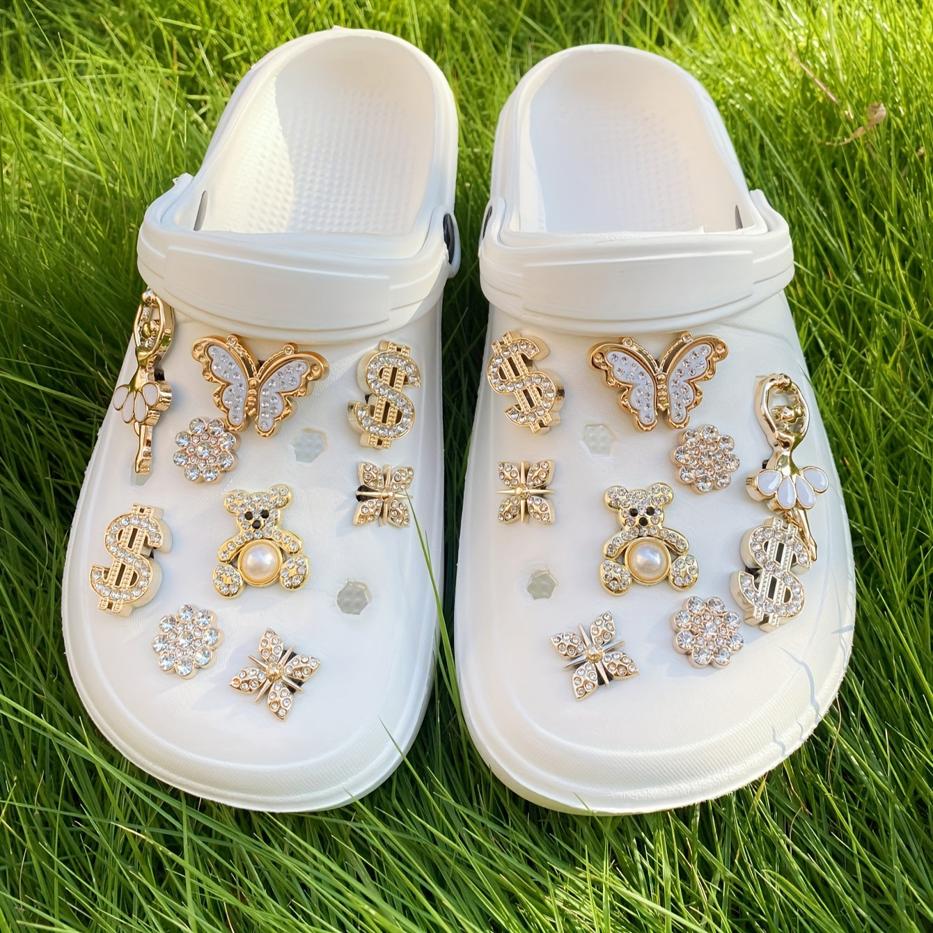 Kids Plastic Bling Shoe Charms Set Removable Animal and Insect Wing Accessories