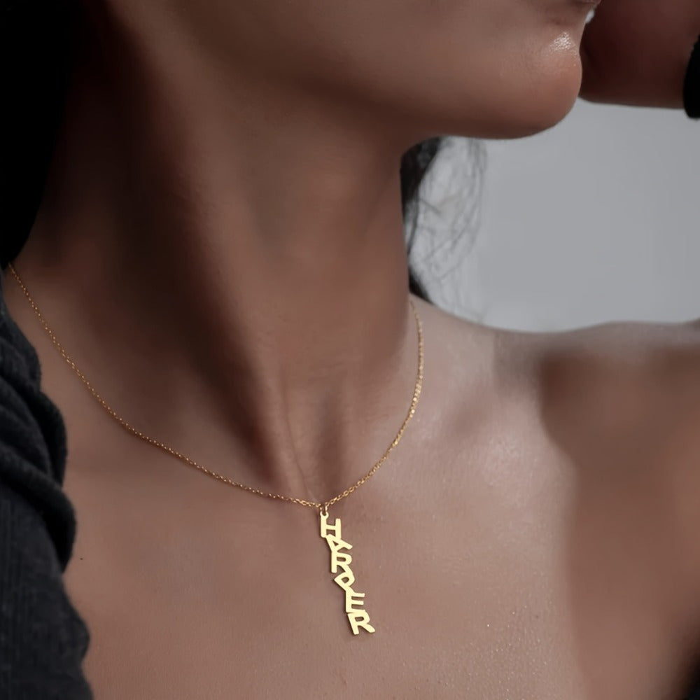 Personalized Stainless Steel Letter Necklace for Women Minimalist Jewelry Gift