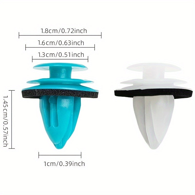 50/100 Pcs Car Door Panel Clips Black White ABS Resin Fasteners Rivets Bumper Clips