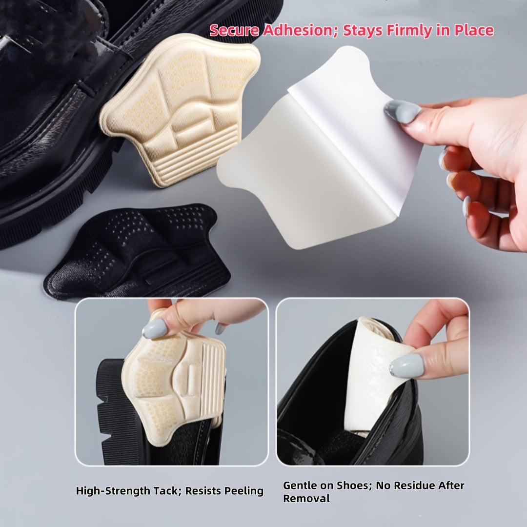 Unisex Heel Grip Liners Adjustable Anti-Slip Cushion for Loafers Gray/Pink