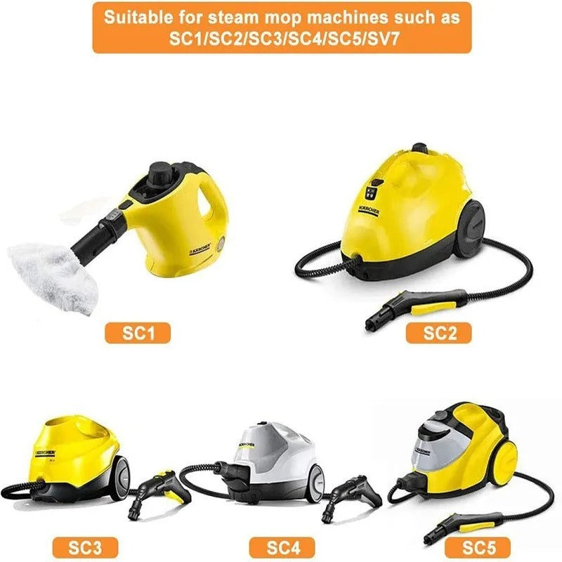 Mustahkam va yuvilishi mumkin bo'lgan 5 ta mikroto'qima mop boshliqlari - Karcher Easyfix SC2/SC3/SC4/SC5 uchun almashtirish matosi, pol qo'shimchasi, bug' tozalagich aksessuarlari