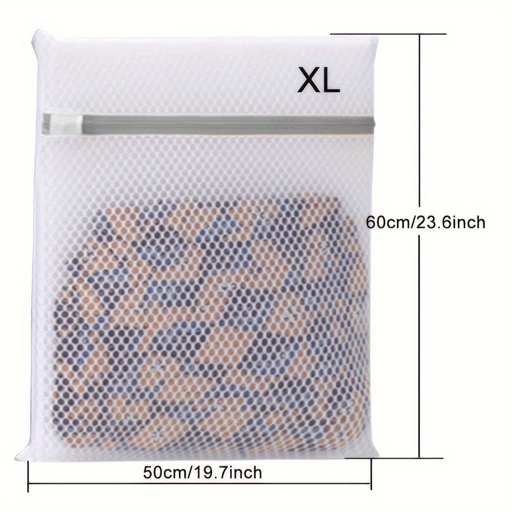 Set of 2 Large Laundry Bags Mesh Design for Washing Delicates and Linens
