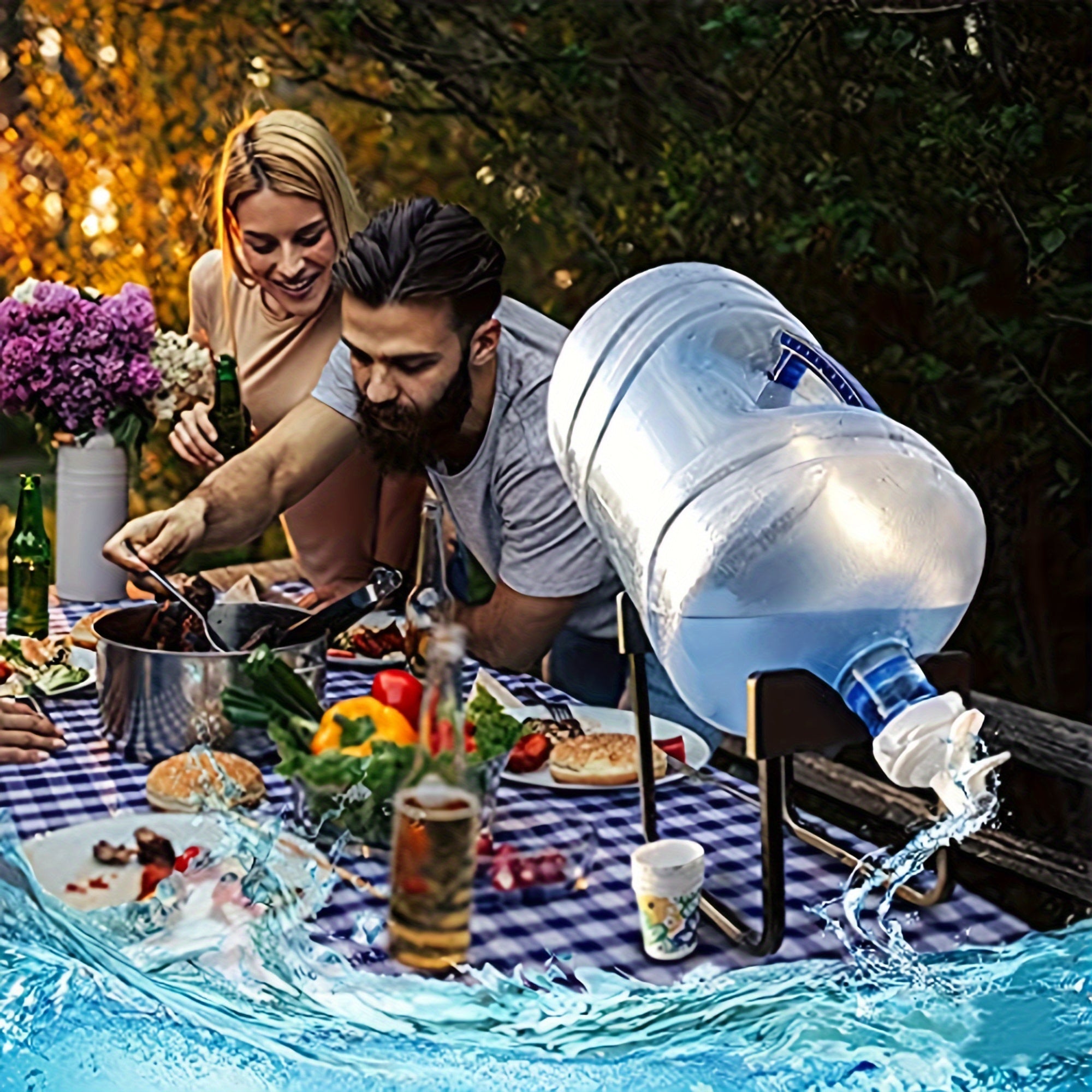 Water Dispenser Stand with Detachable Cooler Faucet for 5-10L Bottles