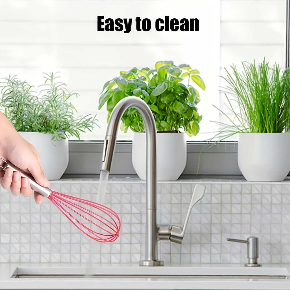 Silicone viski, oshpazlik va pishirish uchun zanglamas po'lat sim bilan - issiqqa chidamli, elektrsiz oshxona asbobi, aralashtirish, viskilash, urish uchun - rangli sovg'a qutisi, sharchali viski, tuxum urgichni o'z ichiga oladi.