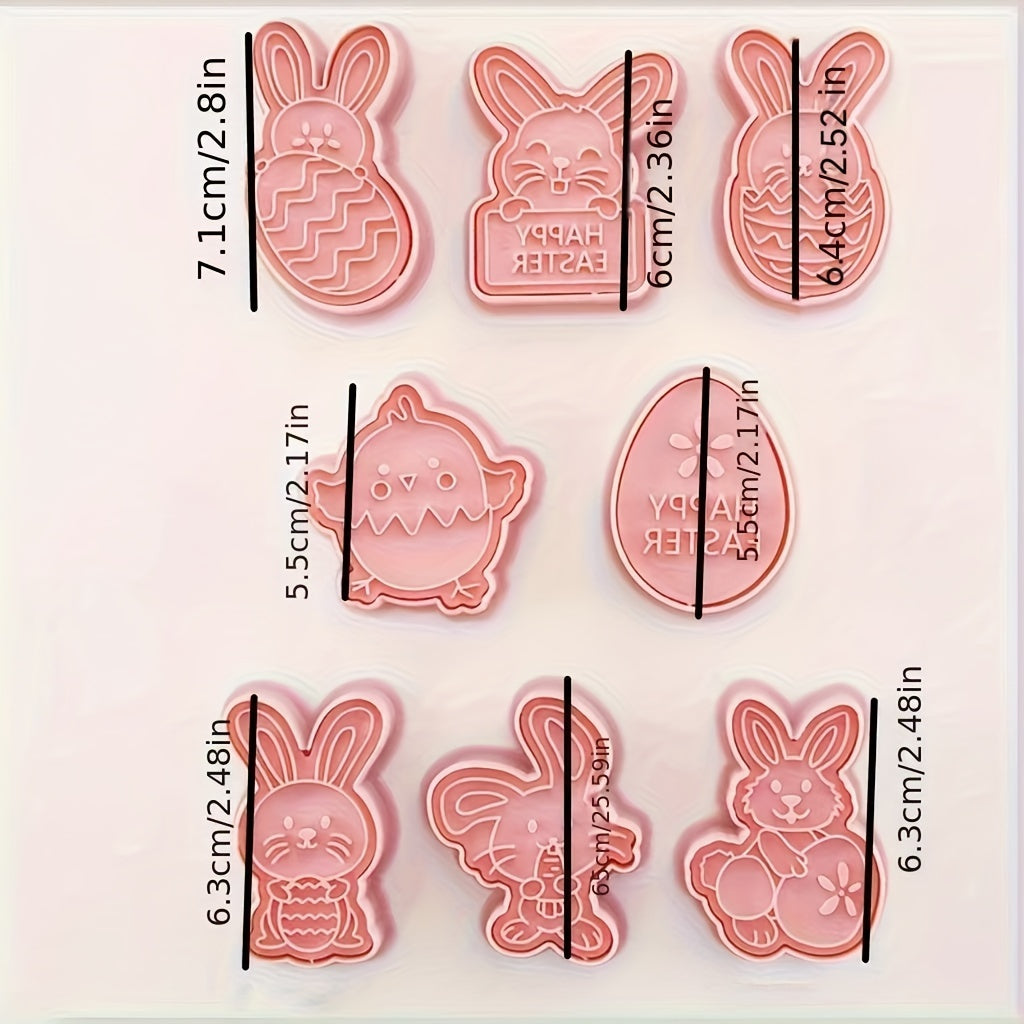 Easter Bunny Egg Resurrection Mold for Cookies, Cartoon 3D Sugar Baking Tool
