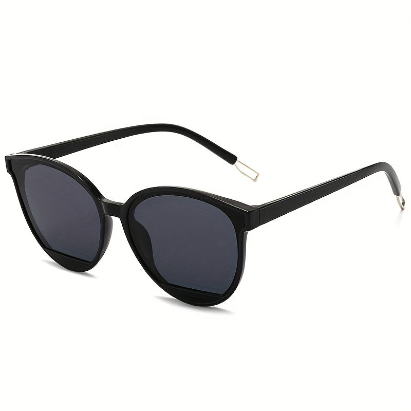 Unisex Cat Eye Sunglasses with Gradient Lenses, Casual Hollow Earpieces
