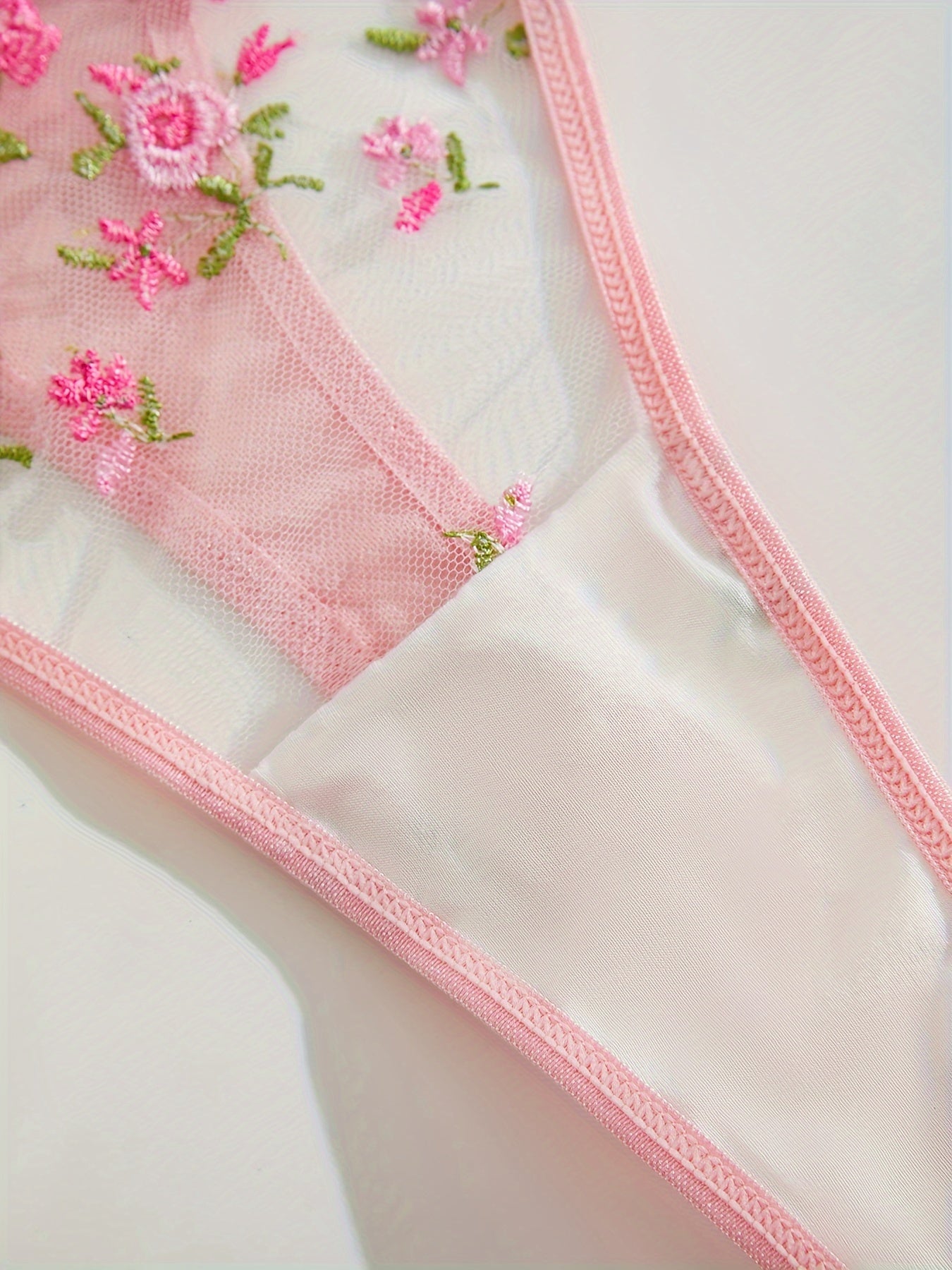 Women's Floral Lingerie Set with Unlined Bra and Fashionable Panties