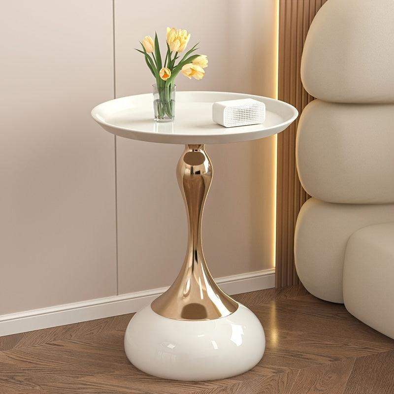 Contemporary Italian Light Luxury Petite Tea Table for Living Room Space-Saving Plastic Side Table