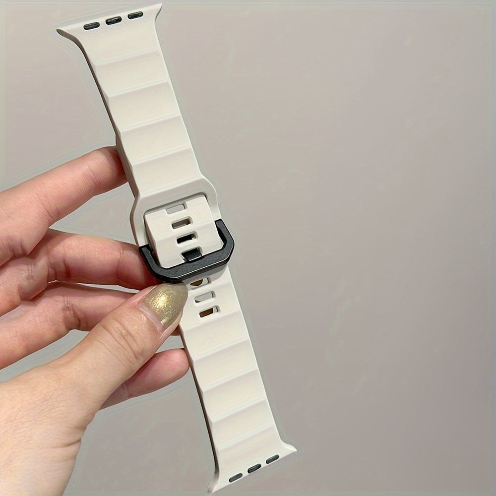 Спортивный ремешок для iWatch серии 9/8/7/6/5/SE/4/3, совместимый с ремешками iWatch ultra2 45mm/44mm/42mm/49mm, с черной пряжкой.