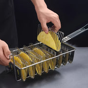 8 Stainless Steel Mexican Tucker Frying Baskets with Plastic Handles Non-Slip