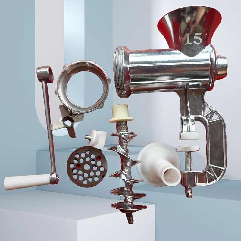 Aluminum Manual Sausage Stuffer and Meat Grinder Kit for Home Use
