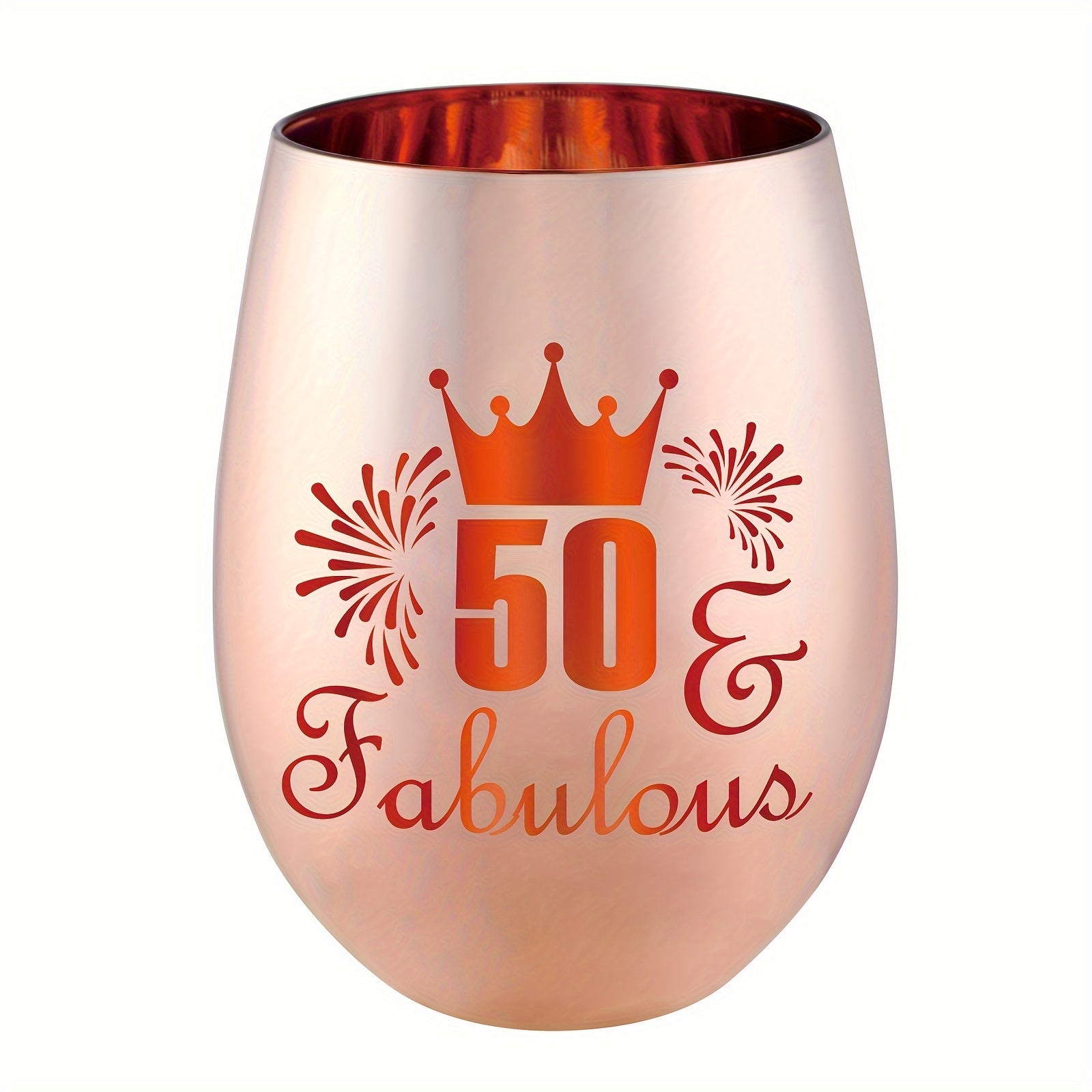 Glass Birthday Cup for Women 30th-70th Reusable Durable Drinkware