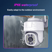 1080P HD Wireless Security Camera with Panoramic PTZ Night Vision Two-Way Audio Waterproof Motion Detection