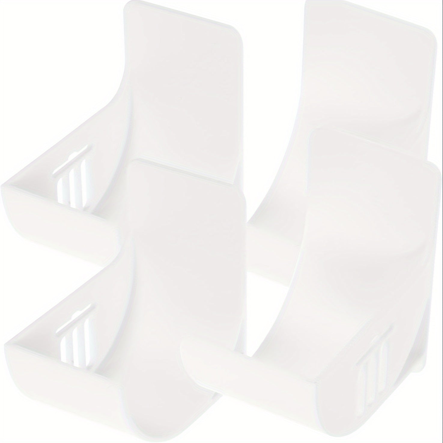 Juego de 4 estantes ajustables de almacenamiento para cocina blancos sin taladro, ahorradores de espacio, organizador