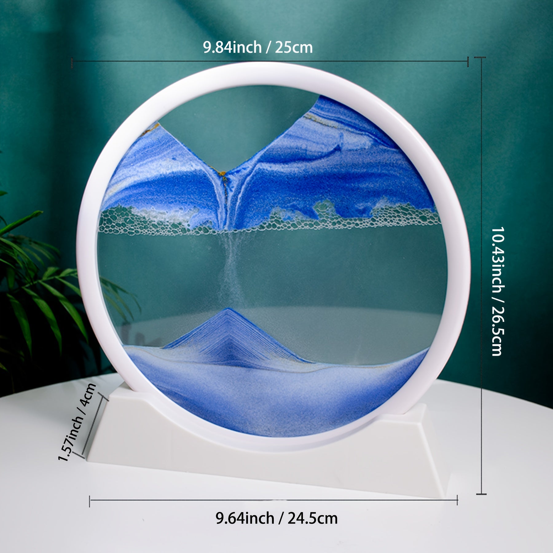 10 futli zamonaviy shisha qum soatlari uy ofisi dekoratsiyasi uchun bitiruv sovg‘asi, batareya talab qilinmaydi