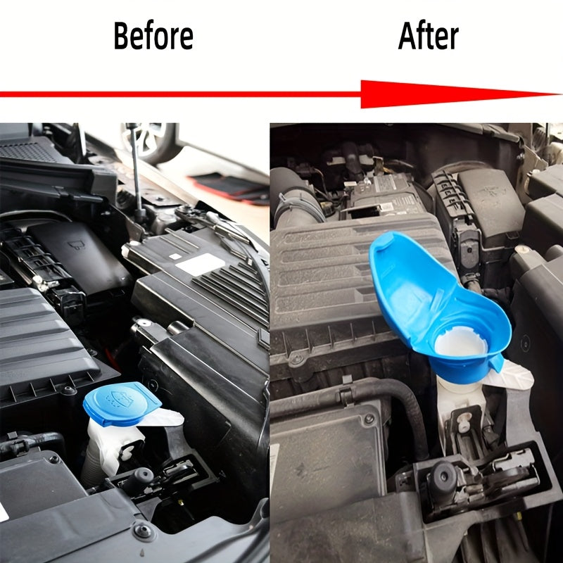 Avtomobil shisha yuvish suyuqligi idishining qopqog'i rezinali, 4.6 sm - 5.0 sm ga mos, funnel bilan birga