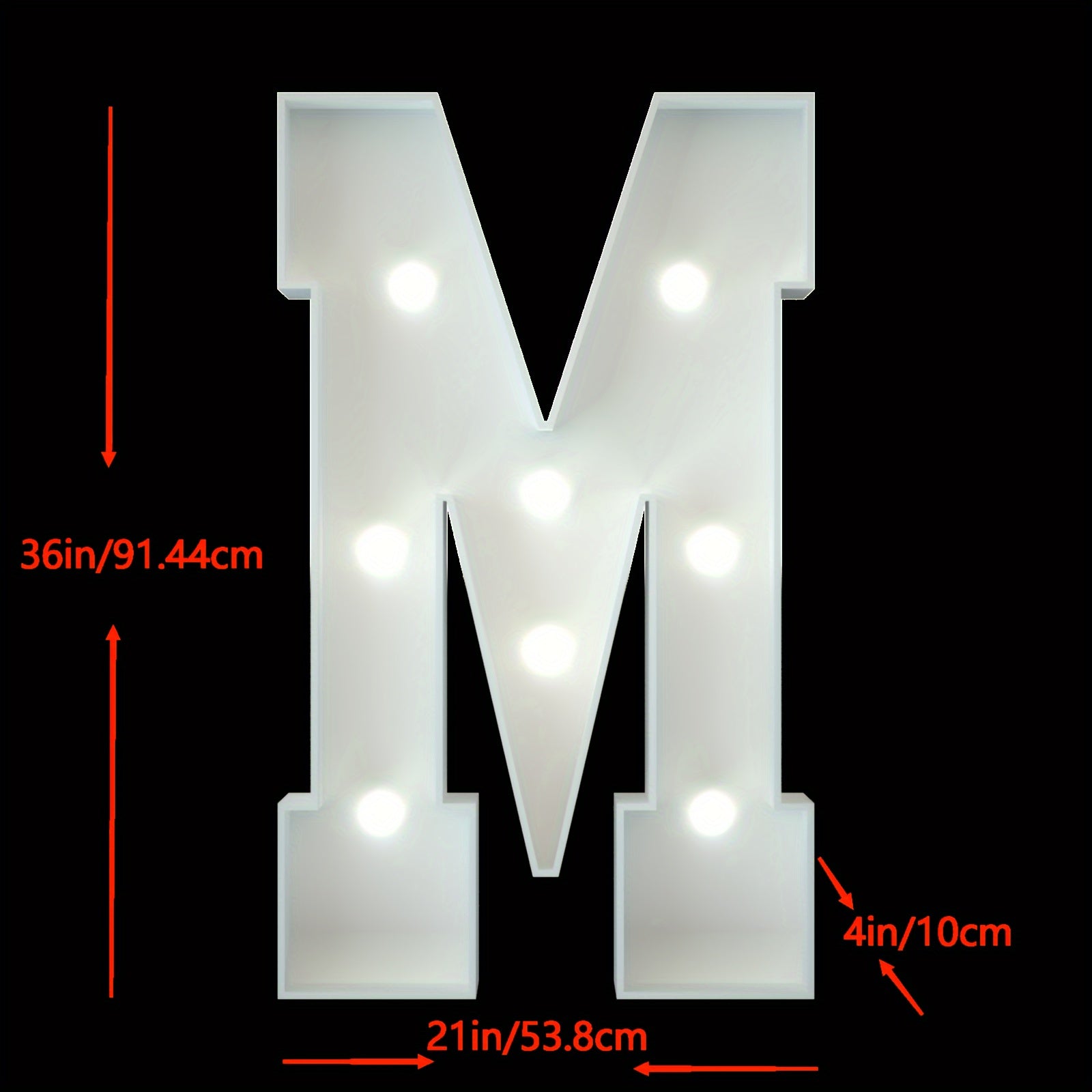 91.44cm LED Marquee Light Up Letters A-Z for Party Wedding Birthday Decor
