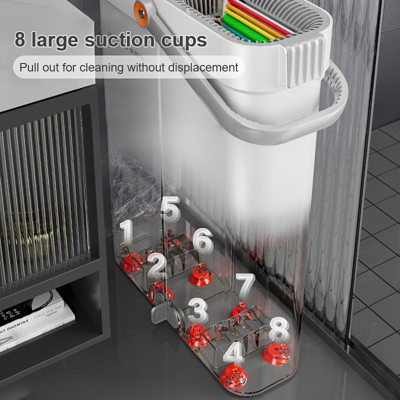 Conjunto de fregona y cubo con almohadillas de microfibra para suelos de baldosas, mármol y madera