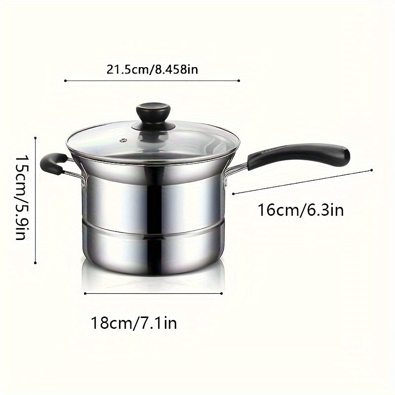 Набор посуды из нержавеющей стали с фритюрницей, пароваркой и крышкой