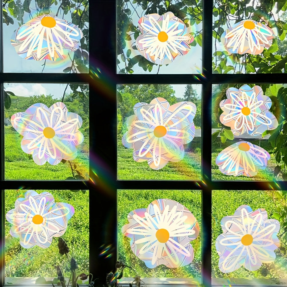 Rainbow Prism Window Decor Set of 10 Suncatcher Clings Reusable Vinyl Stickers
