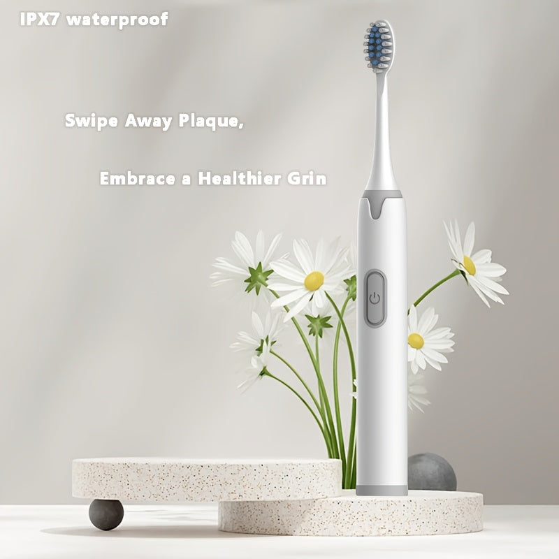 Electric Toothbrush for Adults IPX7 Waterproof with Soft Replaceable Heads