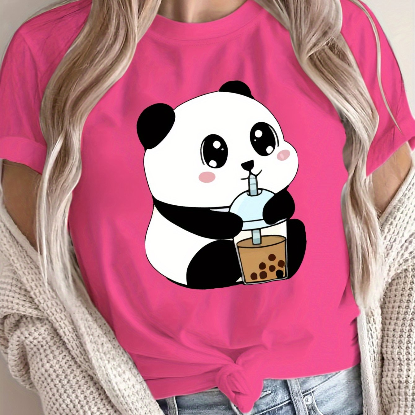 Women's Loose Large Size T-Shirt Spring Summer Short Sleeve Casual Breathable Fabric