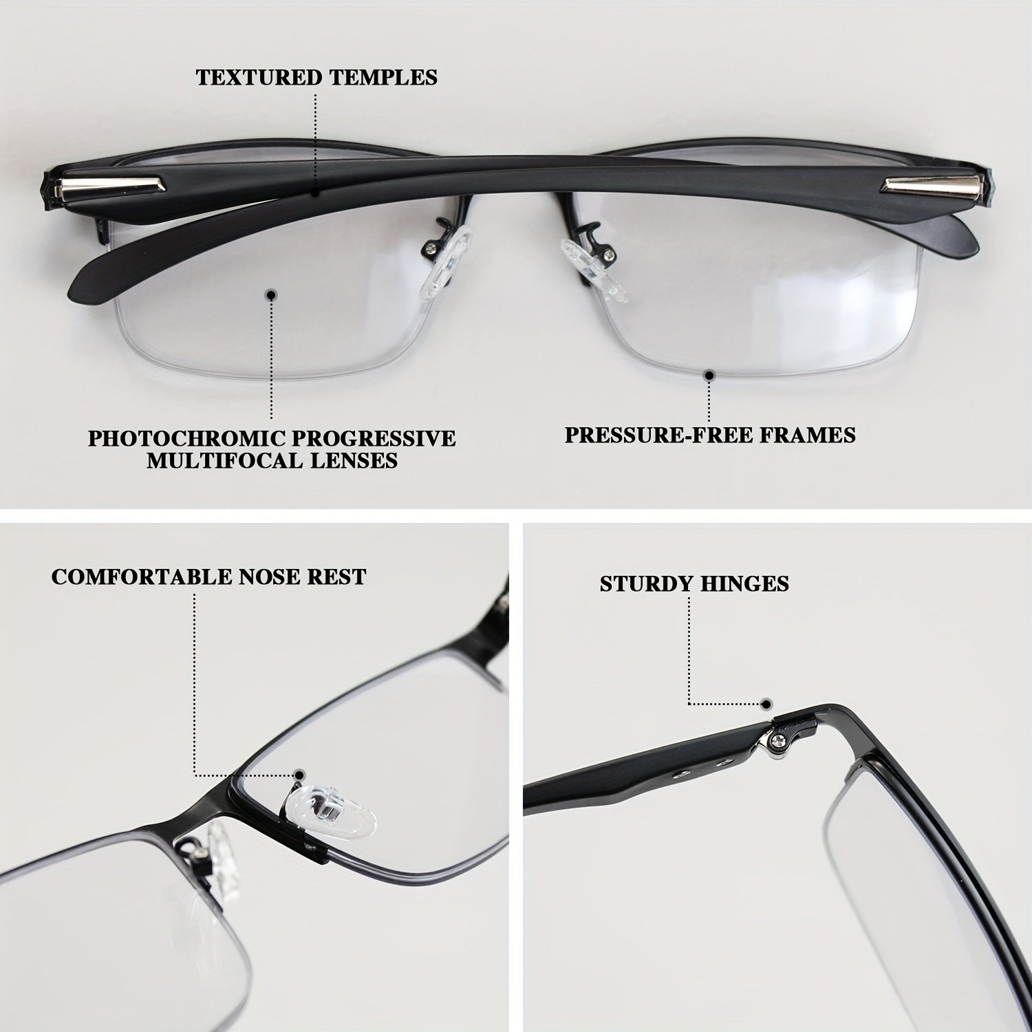 Удобные очки для чтения с мультифокусными и фотохромными линзами для взрослых