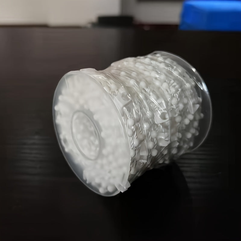 10-Meter White Beaded Chain for Vertical and Roller Blinds Replacement Accessory