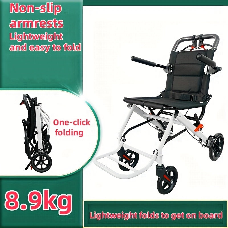 Lightweight Carbon Wheelchair with Linear Pull Brakes and Shelves