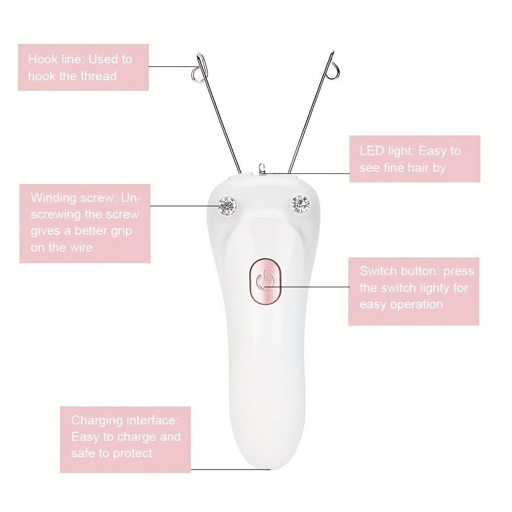 USB rechargeable electric epilator for women with 500mAh battery facial hair removal shaving kit cordless portable home use
