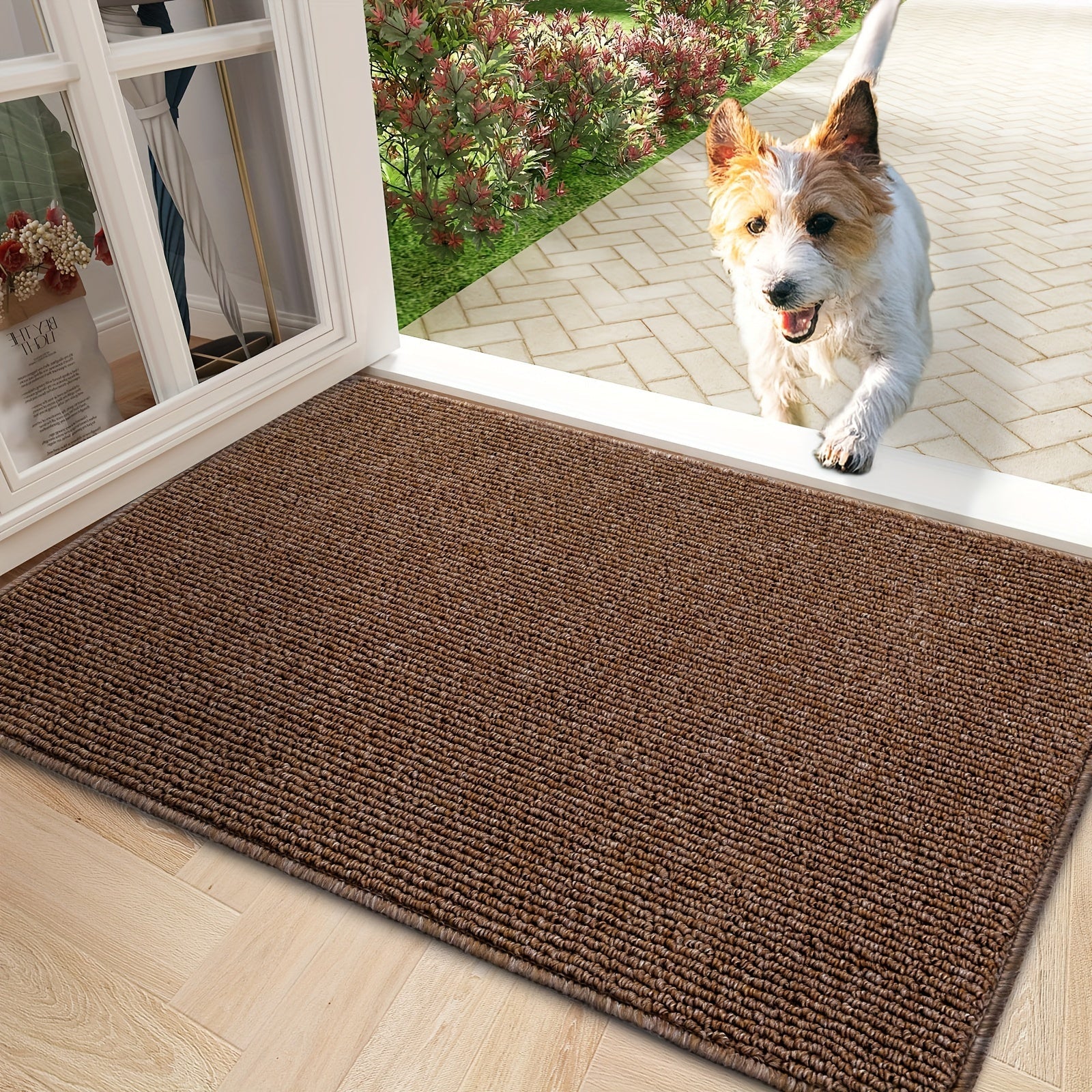 Anti-Skid Entryway Mat Durable Low Profile Rug Non-Slip Backing Stain-Proof