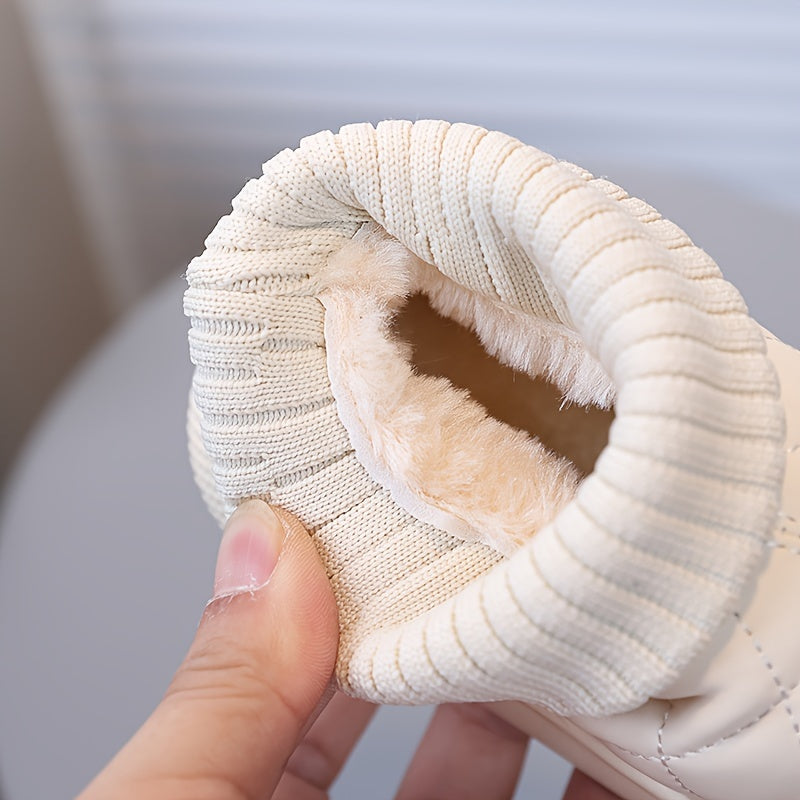 Women's Short Booties with Quilted Upper for Fall and Winter