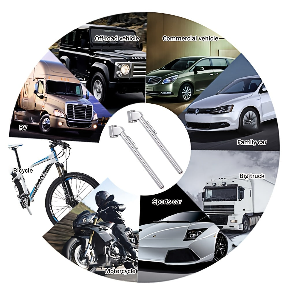 Dual Inlet Car Tire Pressure Gauge Aluminum Alloy Portable with LED Display