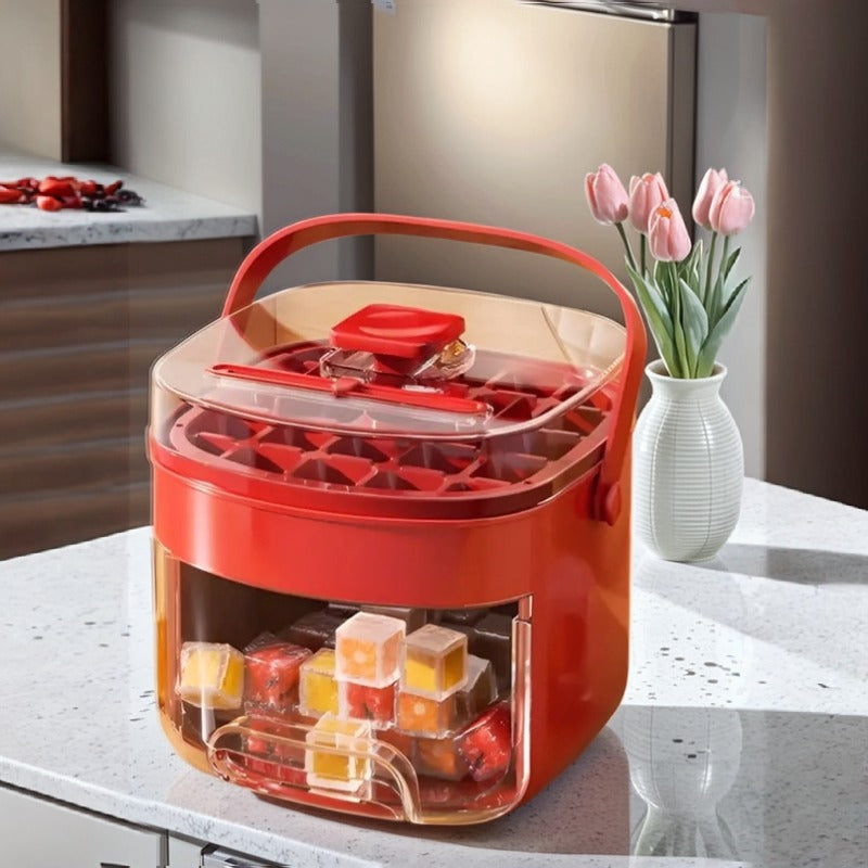 Large Capacity Ice Maker with 48-Grid Double Layer Food-Grade Plastic