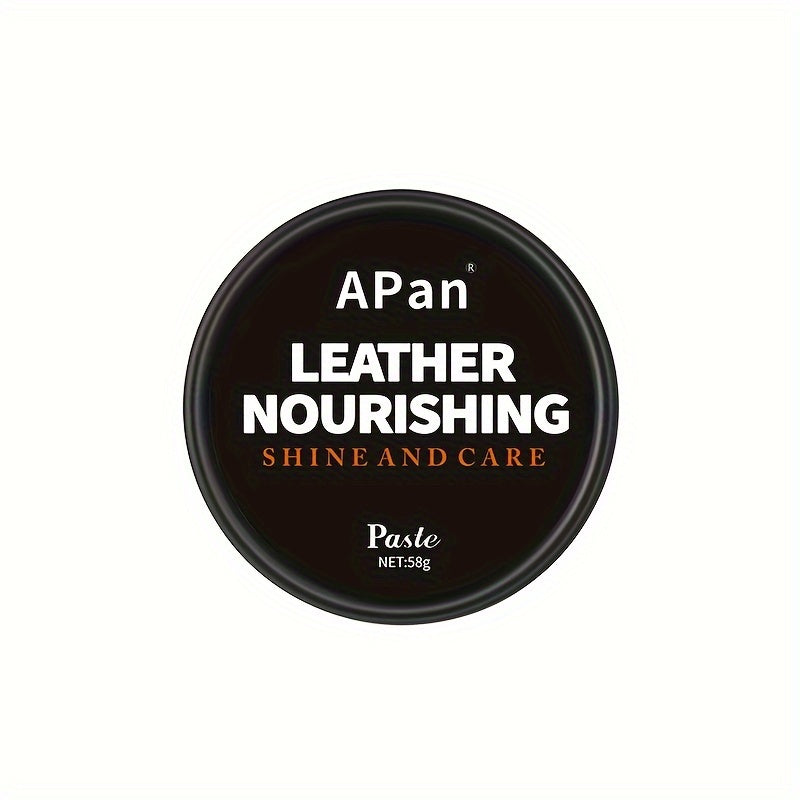 Leather Nourishing Shine and Care Paste 58g for Car Interiors Furniture Shoes Boots Bags